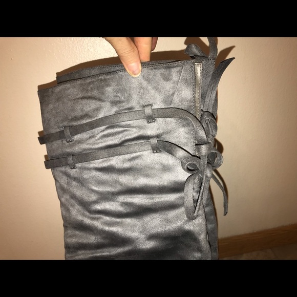 New JustFab Adelayd gray over the knee boots - Picture 3 of 6